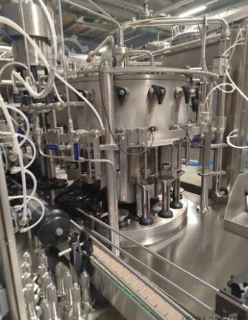 Used Framax glass bottle filling line